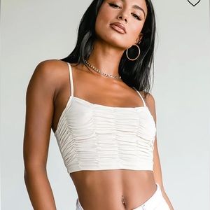 Princess Polly Adrienne Top Beige